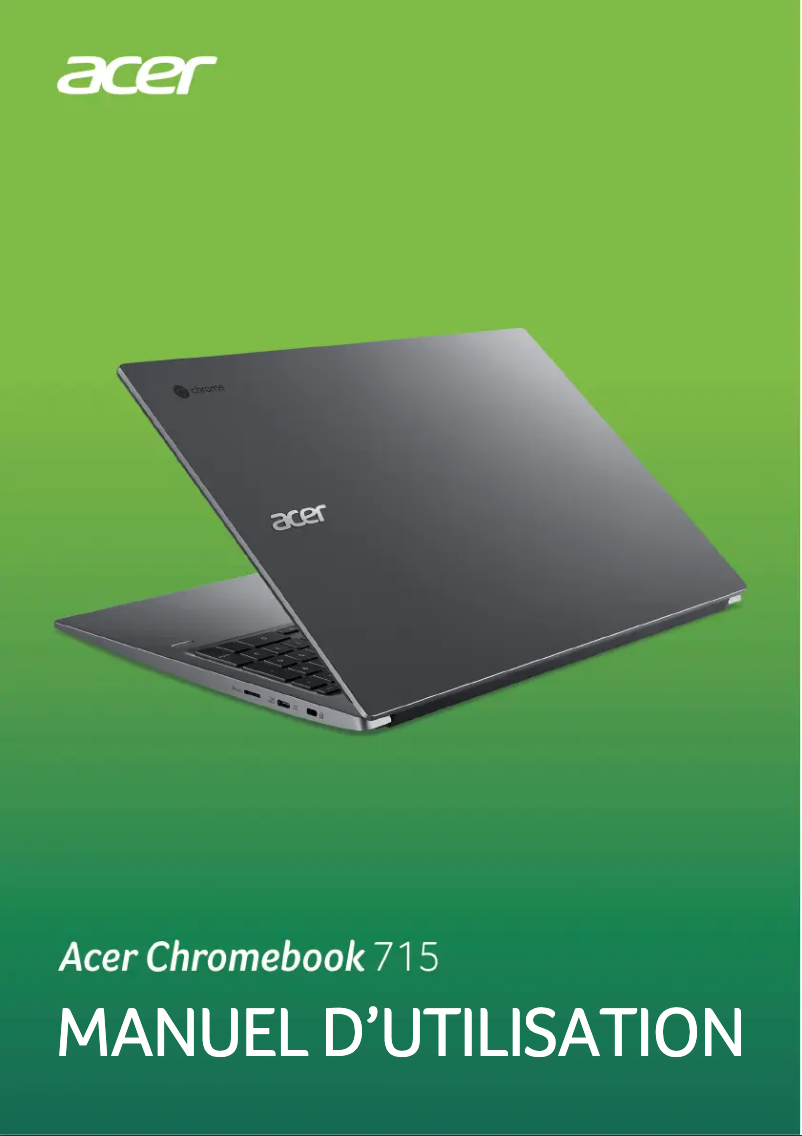 Page 1 de la notice Manuel utilisateur Acer Chromebook 715