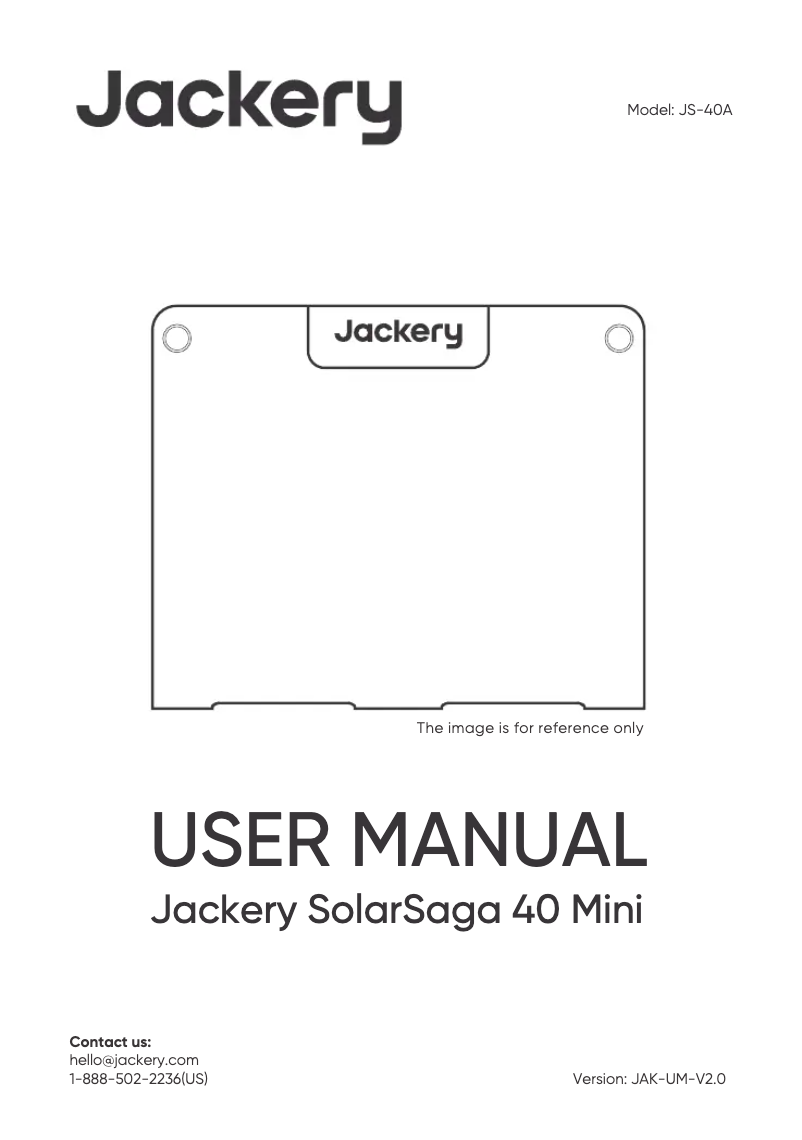 Página 1 del manual Manual de usuario Jackery SolarSaga 40 Mini