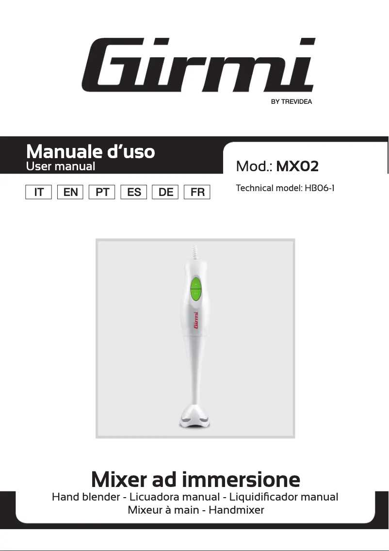 Página 1 del manual Manual de usuario Girmi MX02