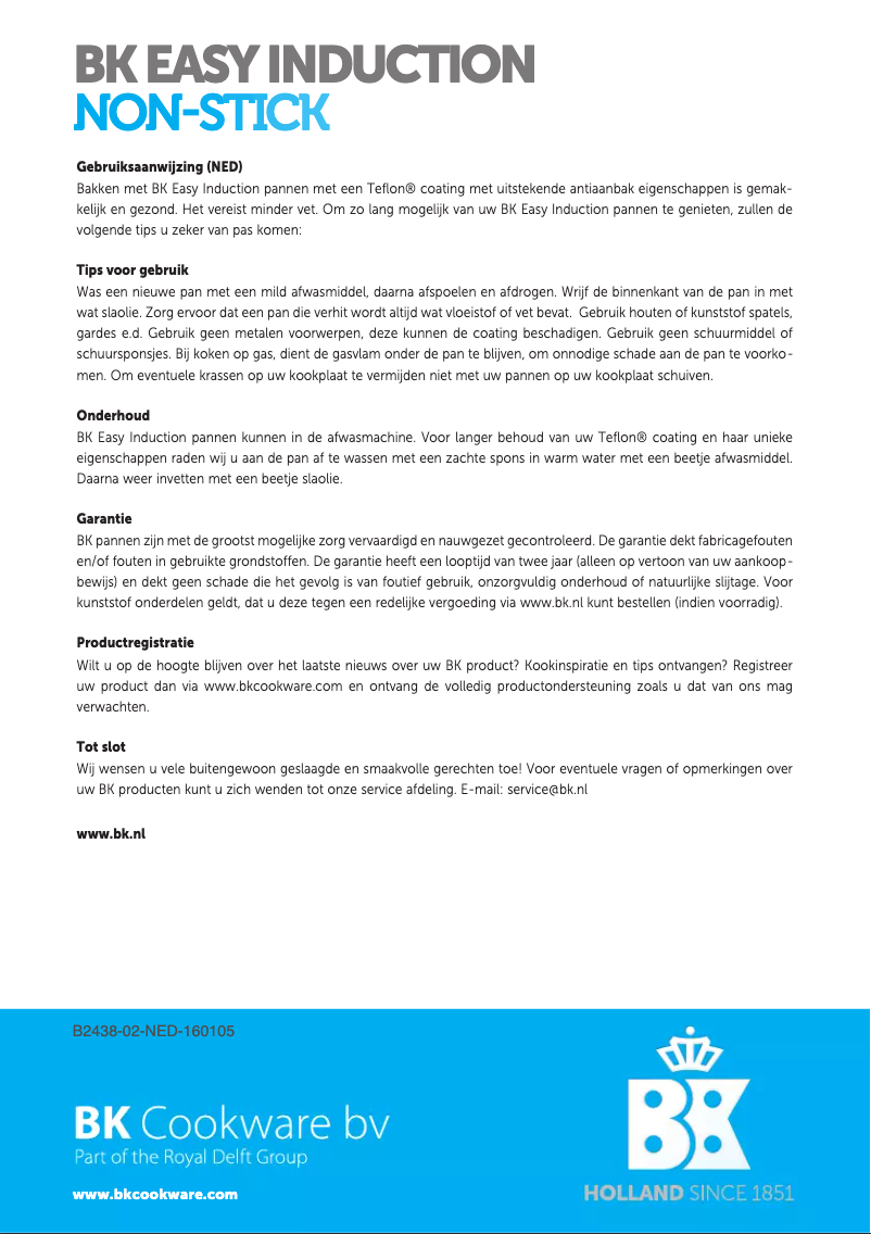 Página 1 del manual Manual de usuario BK Easy Induction