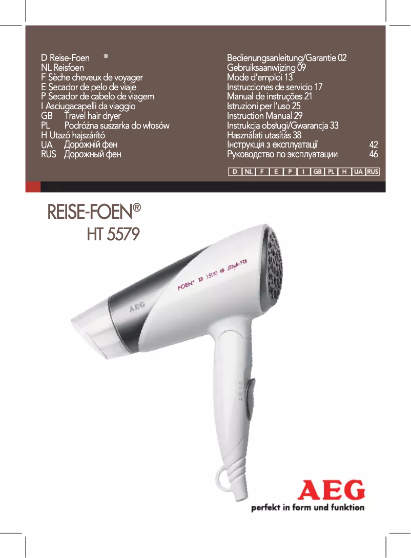 Página 1 del manual Manual de usuario AEG HT 5579