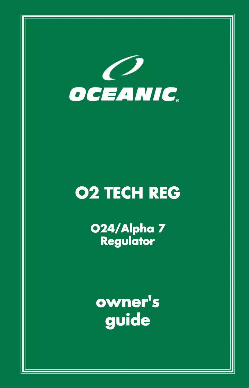 Page 1 of the manual User Manual Oceanic O24 Alpha 7