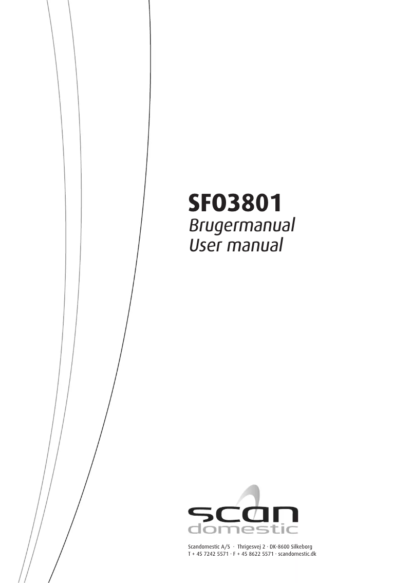 Page 1 de la notice Manuel utilisateur Scandomestic SFO 3801