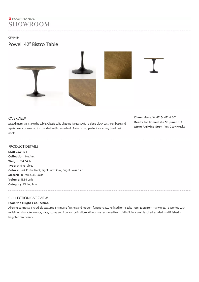 Page 1 de la notice Manuel utilisateur Four Hands CIMP-134