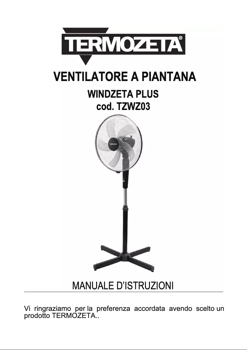 Page 1 de la notice Manuel utilisateur Termozeta WindZeta Plus TZWZ03