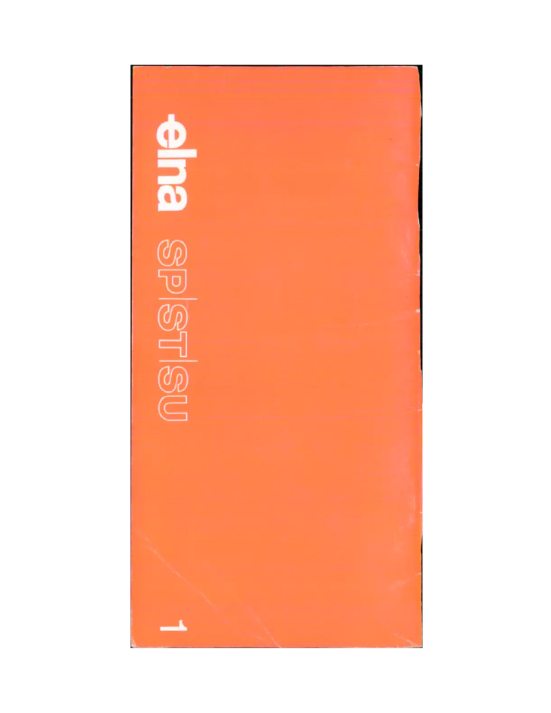 Page 1 de la notice Manuel utilisateur Elna Special SP