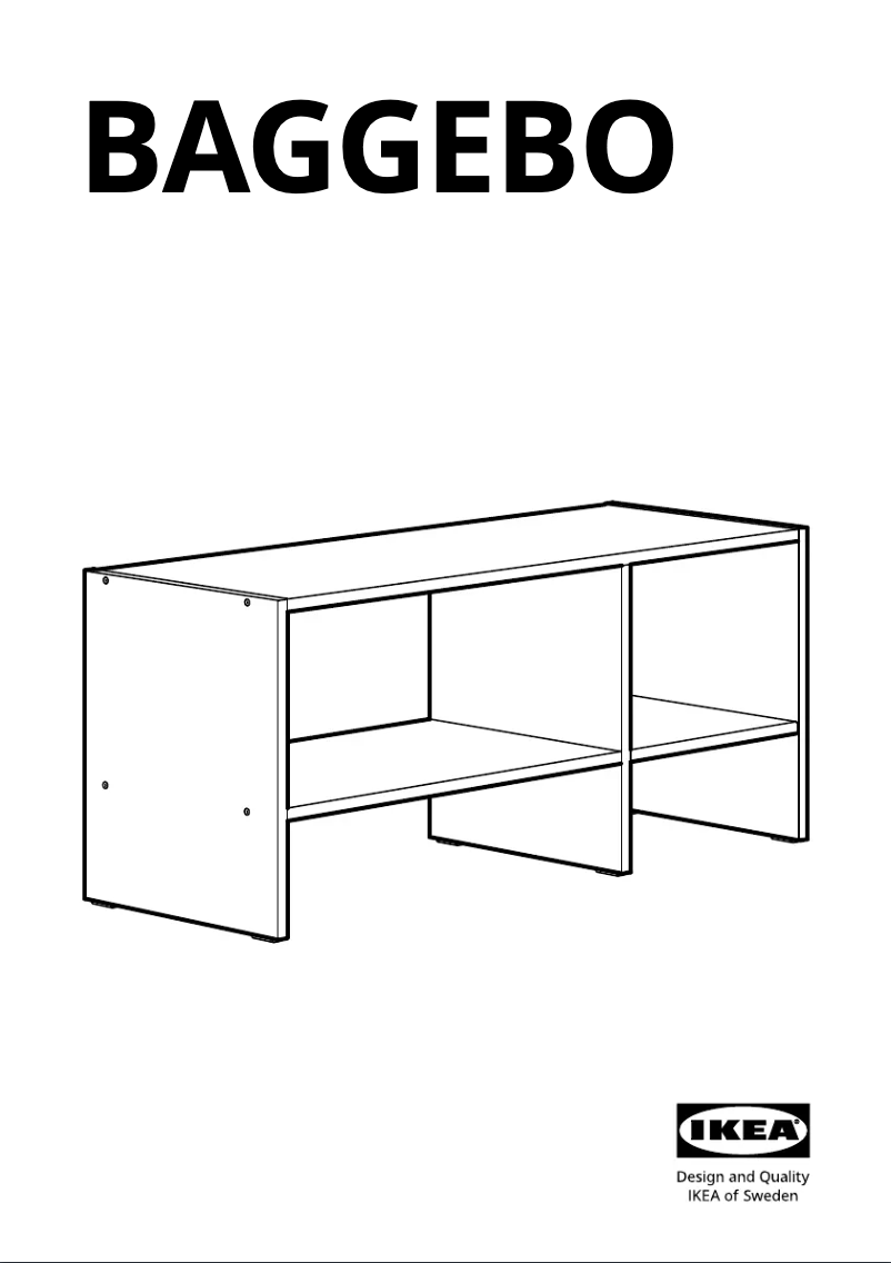 Page 1 de la notice Manuel utilisateur Ikea BAGGEBO 004.963.50