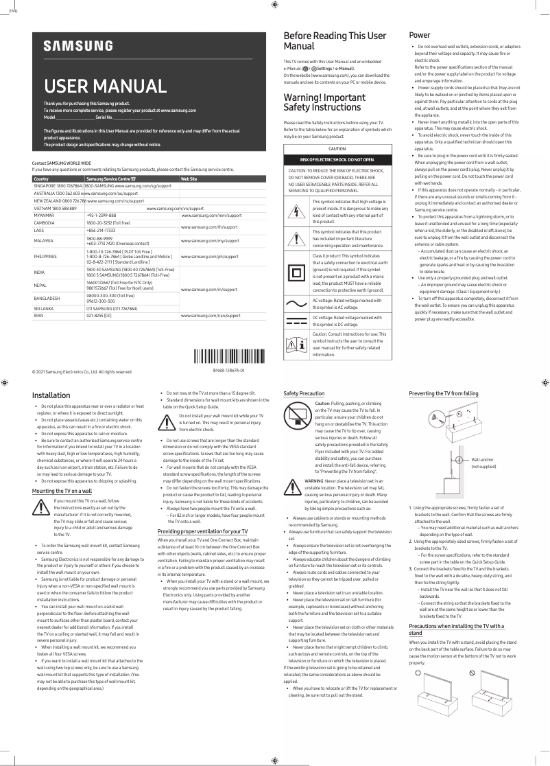 Página 1 del manual Manual de usuario Samsung QA55LS03AAG