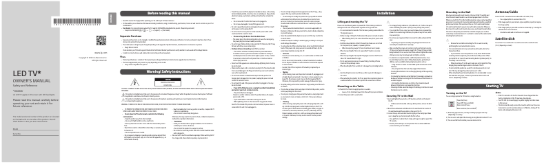 Page 1 de la notice Manuel utilisateur LG 32LQ636BPSA