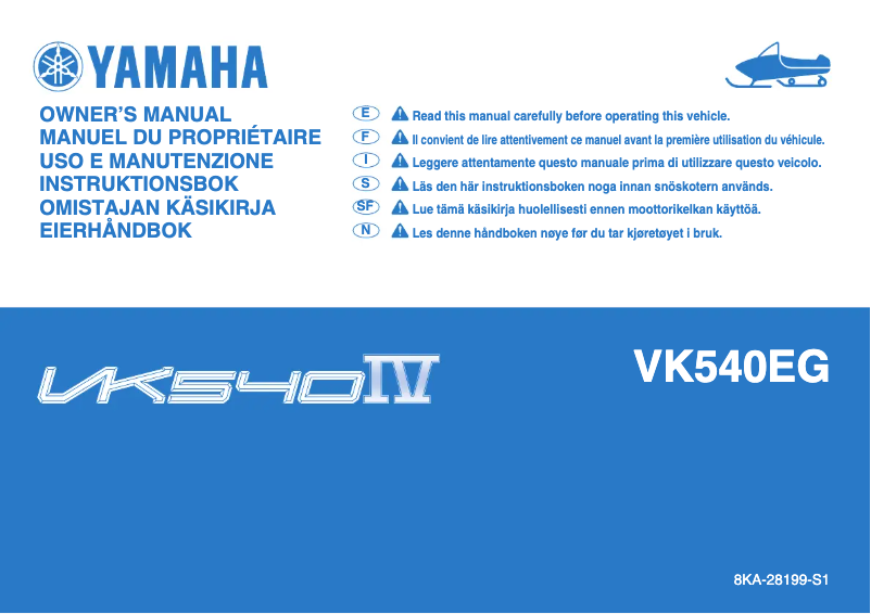 Page 1 of the manual User Manual Yamaha VK540-IV (2016)