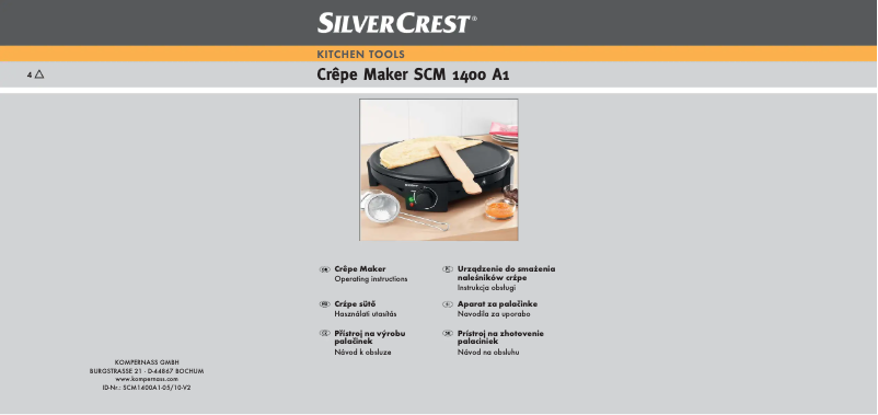 Page 1 de la notice Manuel utilisateur SilverCrest SCM 1400 A1