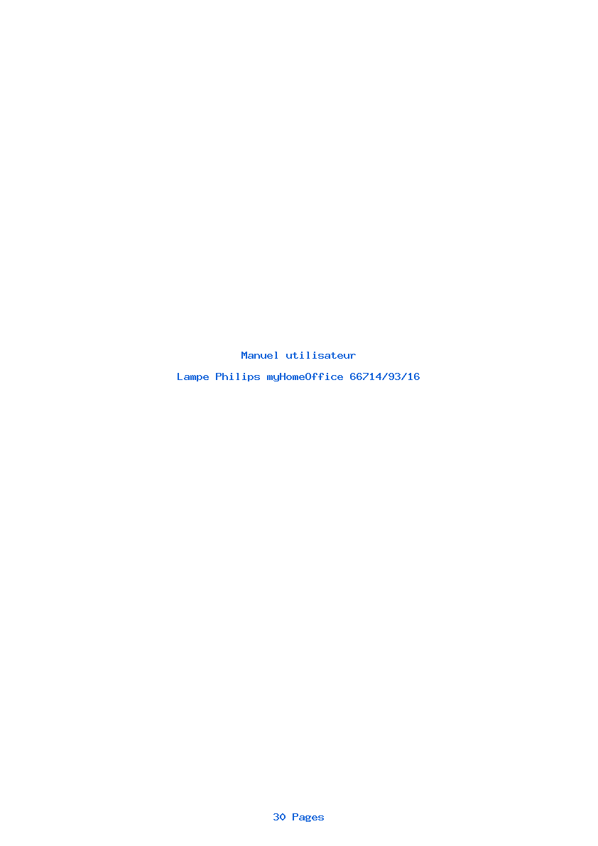 Page 1 de la notice Manuel utilisateur Philips myHomeOffice 66714/93/16