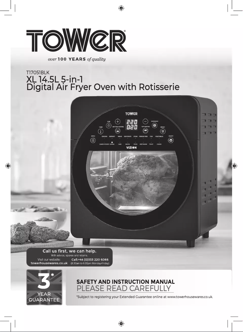 Page 1 de la notice Manuel utilisateur Tower Vortx Vizion T17051BLK