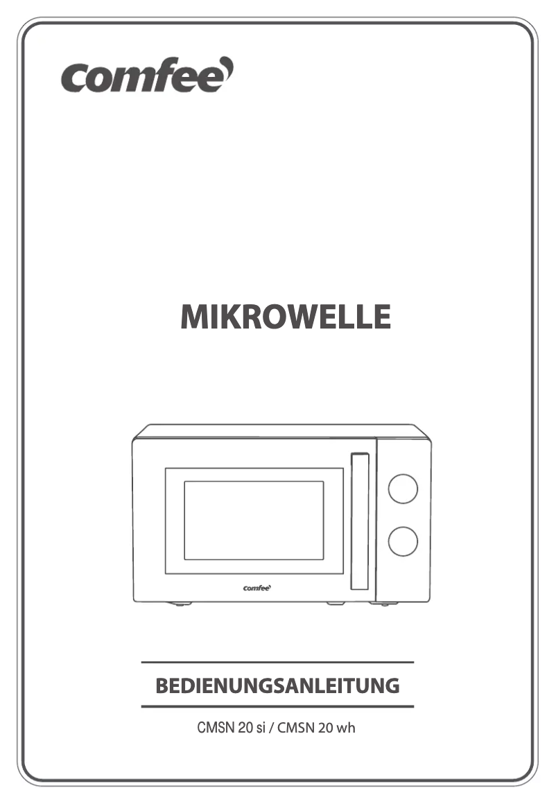 Page 1 de la notice Manuel utilisateur Comfee CMSN 20 wh