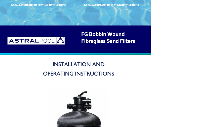 Page 1 de la notice Manuel utilisateur AstralPool APV900
