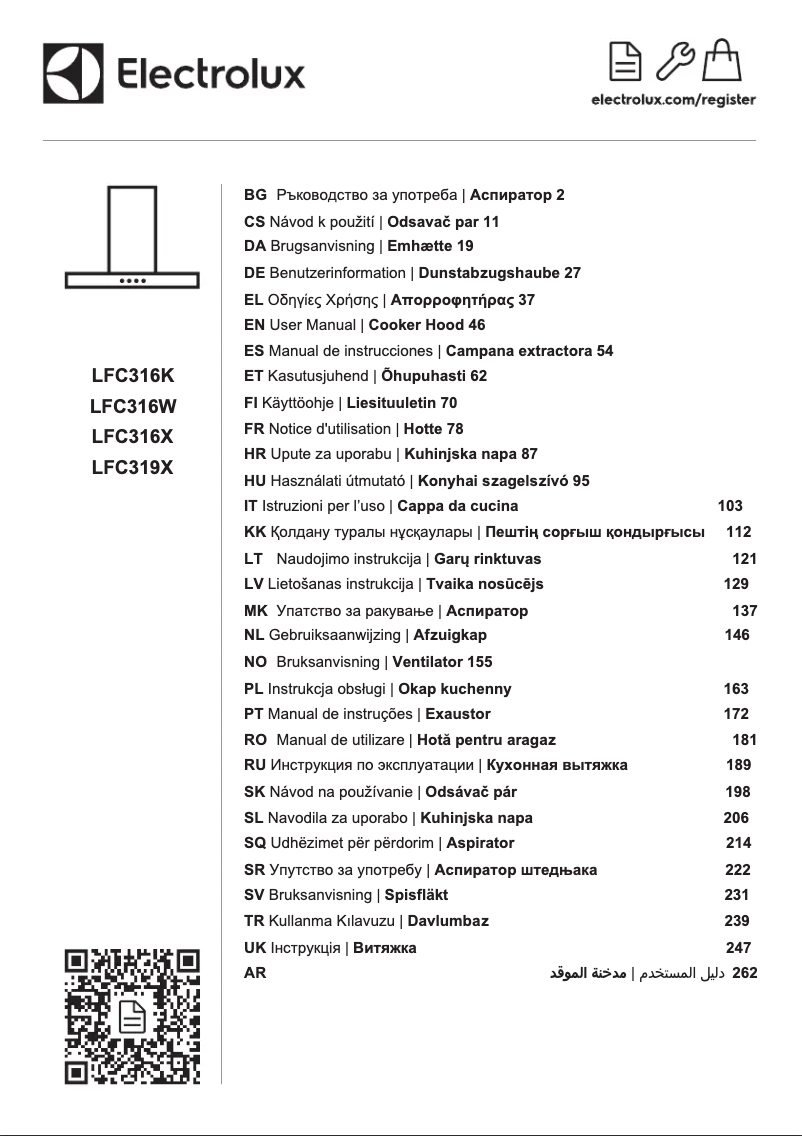 Página 1 del manual Manual de usuario Electrolux LFC316K