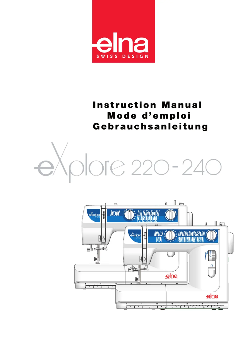 Page 1 de la notice Manuel utilisateur Elna eXplore 220