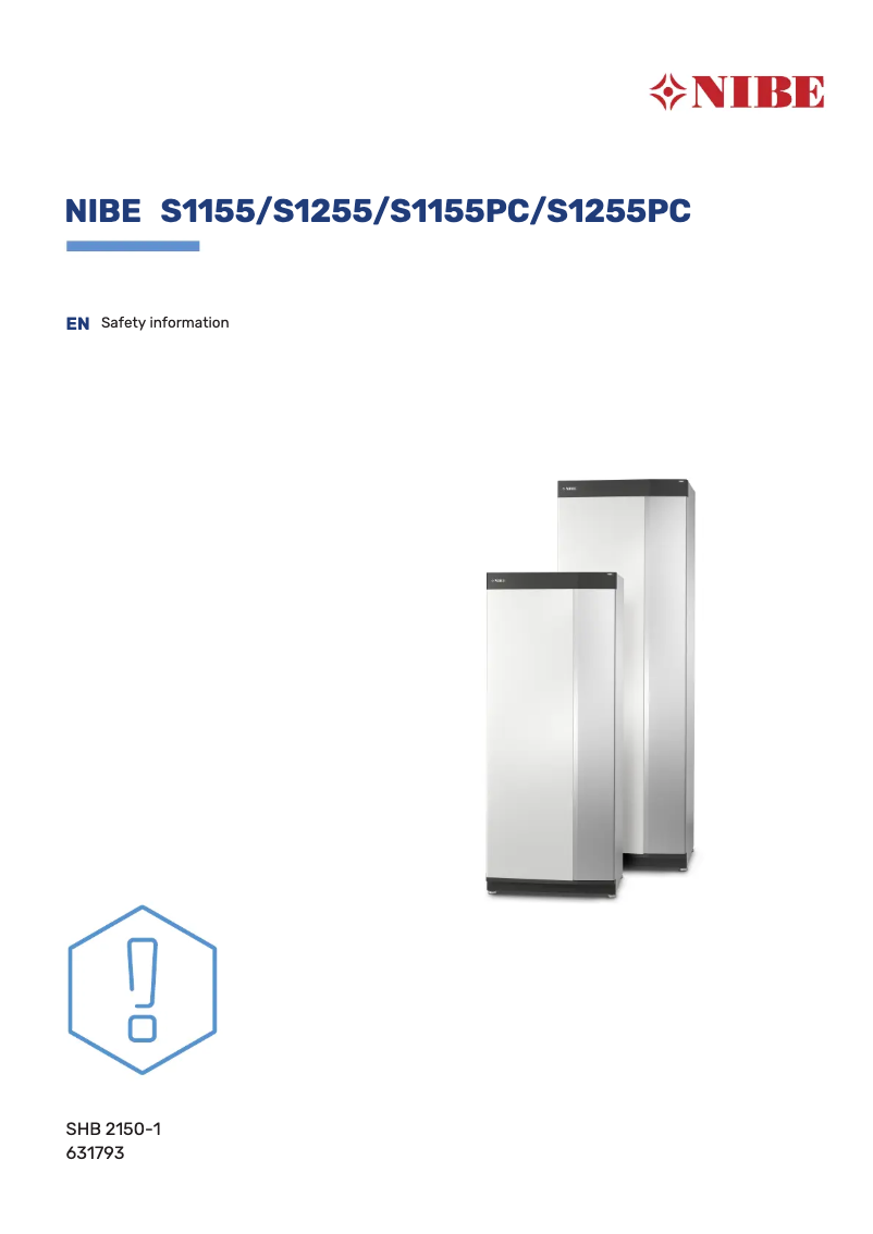 Página 1 del manual Manual de usuario Nibe S1155-16