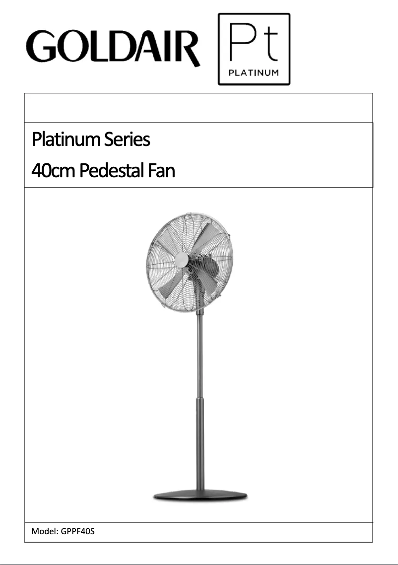 Page 1 de la notice Manuel utilisateur GoldAir GPPF40S