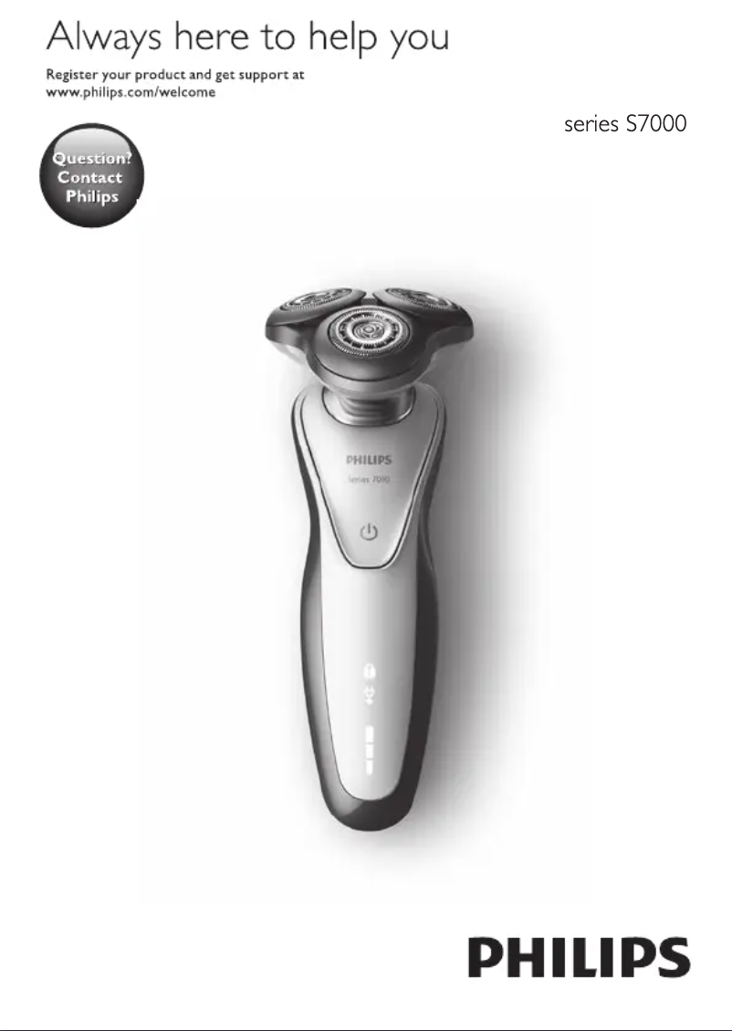 Page 1 of the manual User Manual Philips 7000 series S7550