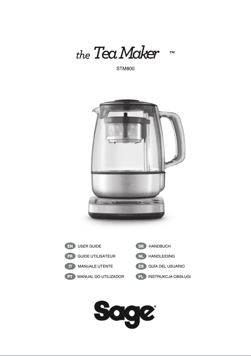 Page 1 de la notice Manuel utilisateur Sage the Tea Maker STM800