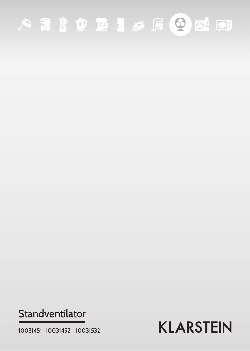 Page 1 de la notice Manuel utilisateur Klarstein 10031451