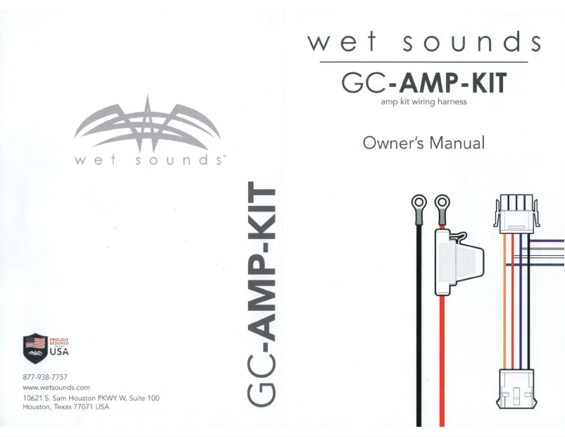 Page 1 of the manual User Manual Wet Sounds GC-AMP-KIT