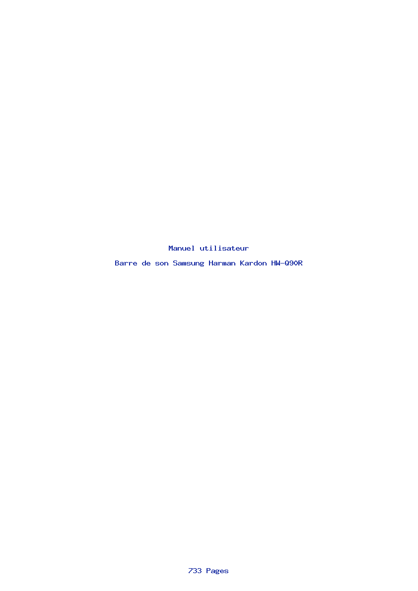 Page 1 de la notice Manuel utilisateur Samsung Harman Kardon HW-Q90R
