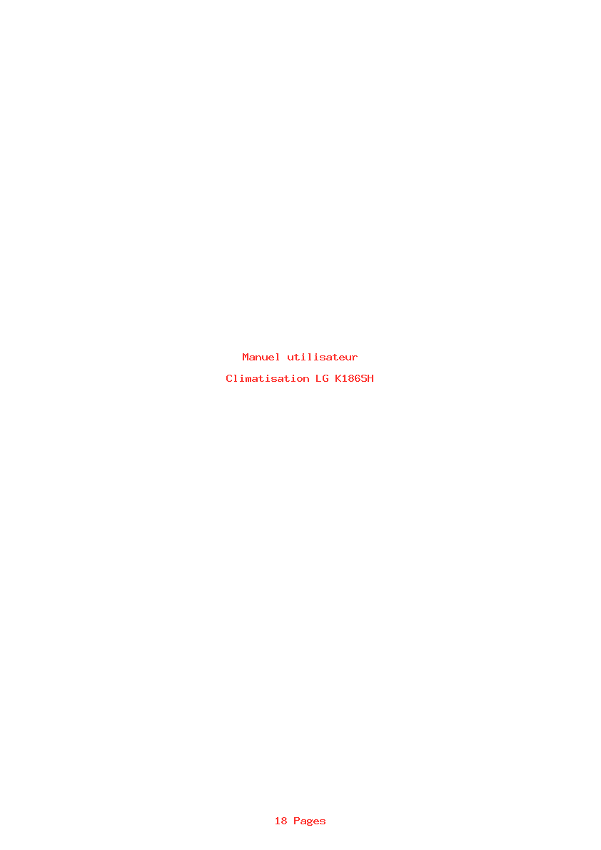 Page 1 de la notice Manuel utilisateur LG K186SH