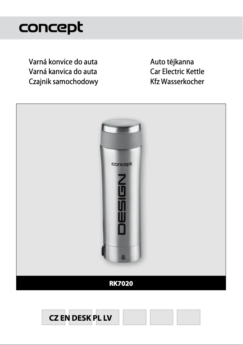 Page 1 de la notice Manuel utilisateur Concept RK-7020