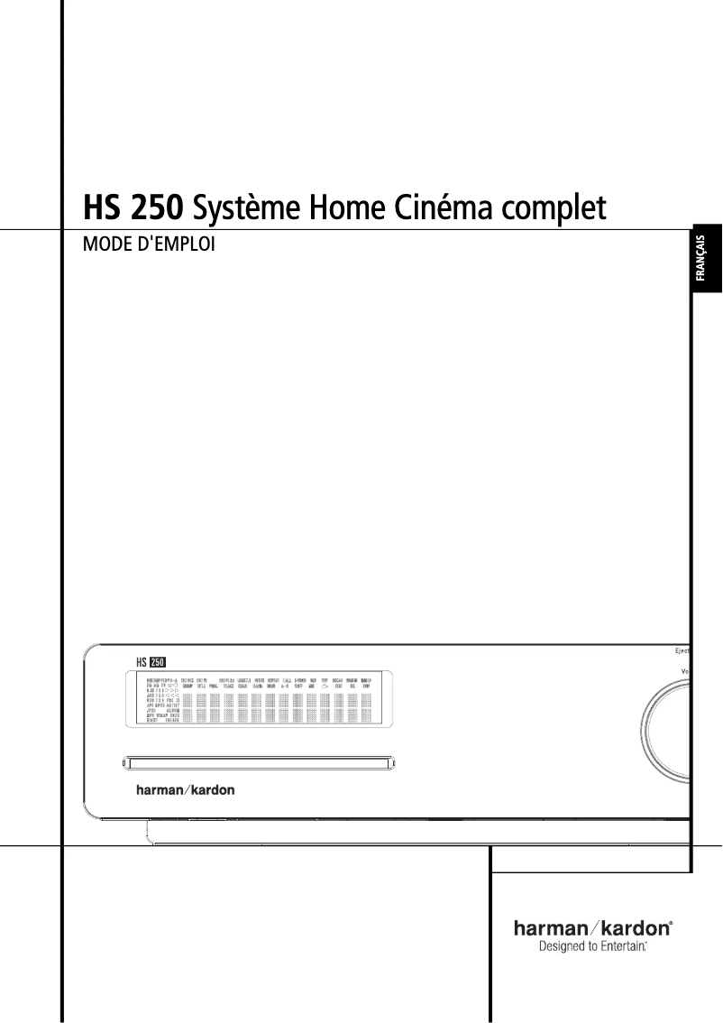 Page 1 de la notice Manuel utilisateur Harman Kardon HS 250
