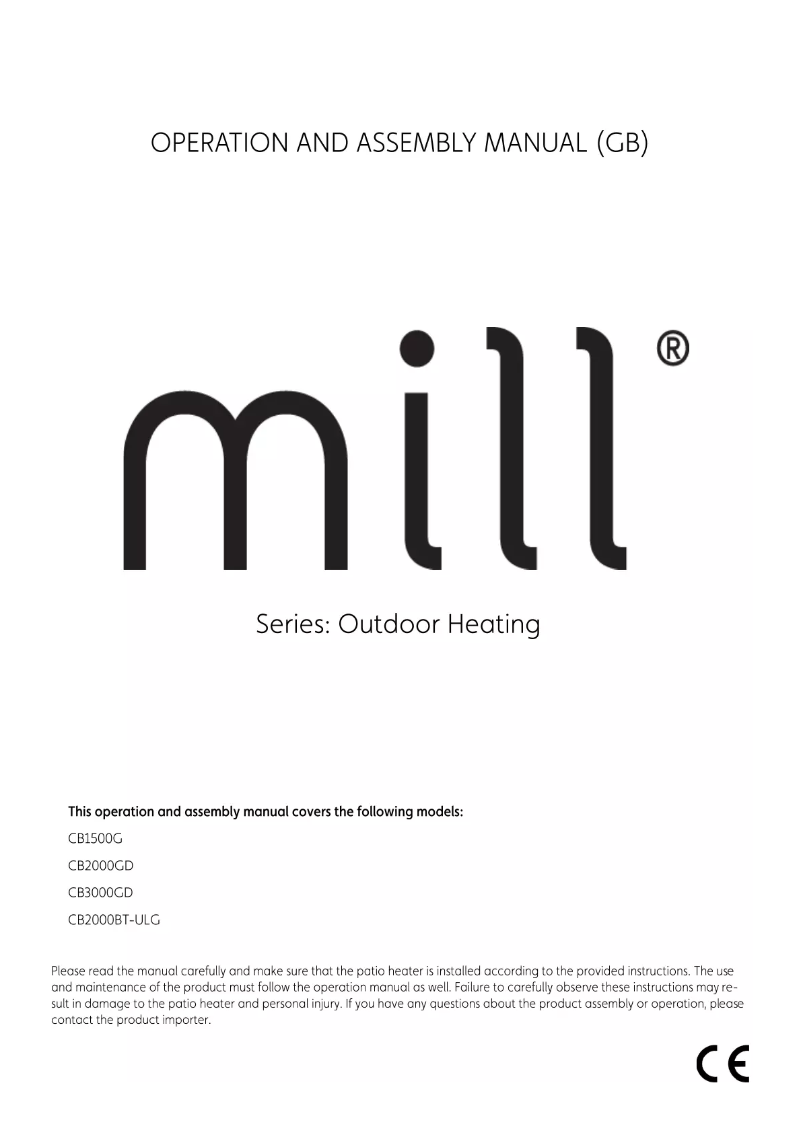 Page 1 de la notice Manuel utilisateur Mill CB2000 BT-ULG