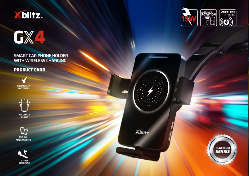 Page 1 de la notice Fiche technique Xblitz GX4