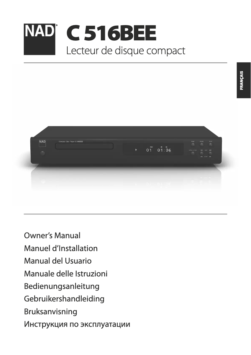 Page 1 de la notice Manuel utilisateur NAD C 516BEE