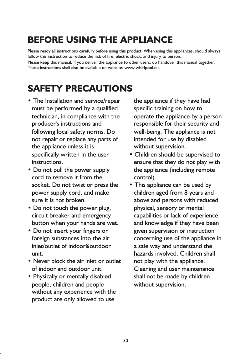 Página 1 del manual Manual de usuario Whirlpool SPIS409L