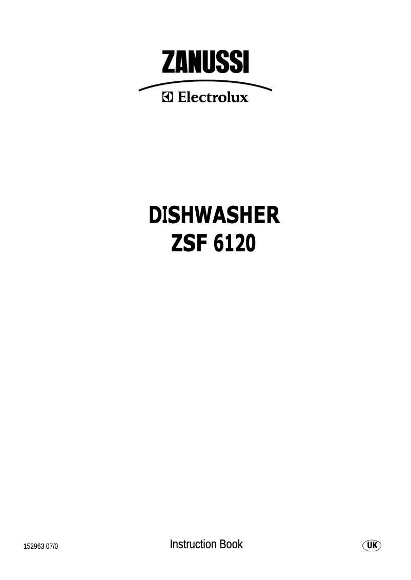 Page 1 de la notice Manuel utilisateur Zanussi-Electrolux ZSF6120