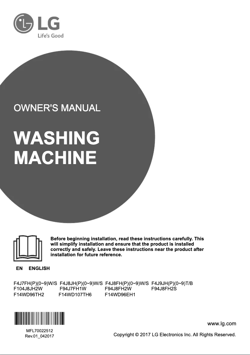 Página 1 del manual Manual de usuario LG F94J8FH2W