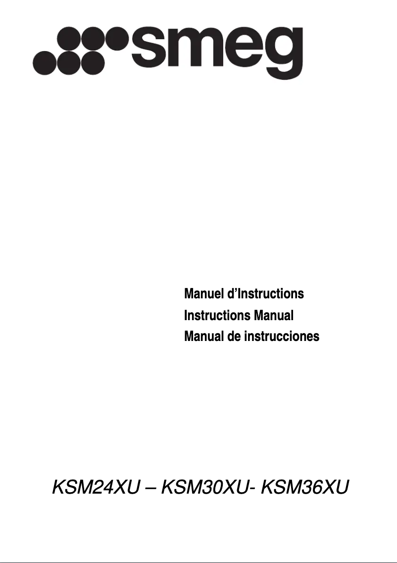 Image de la première page du manuel de l'appareil KSM24XU
