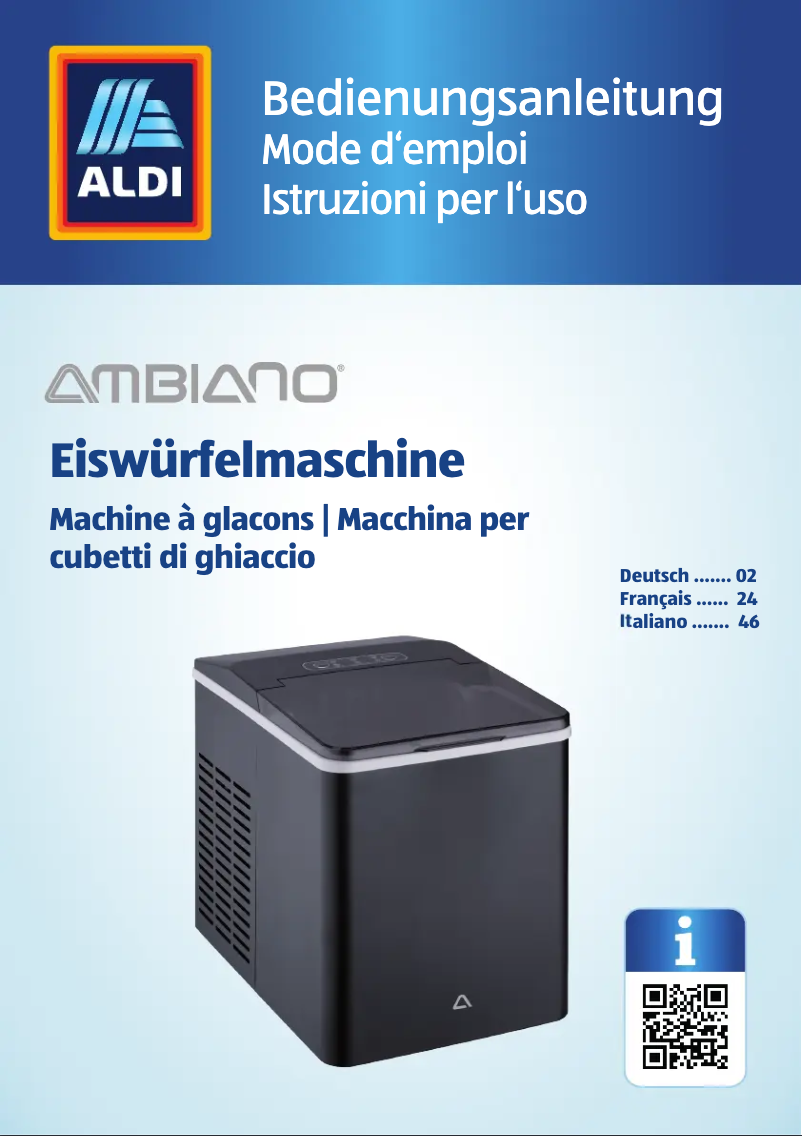 Page 1 de la notice Manuel utilisateur Ambiano GT-EWM-04