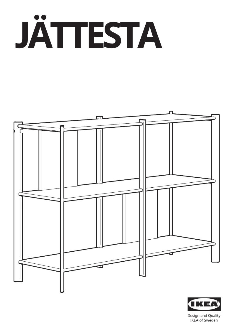 Page 1 de la notice Manuel utilisateur Ikea JÄTTESTA 705.388.46