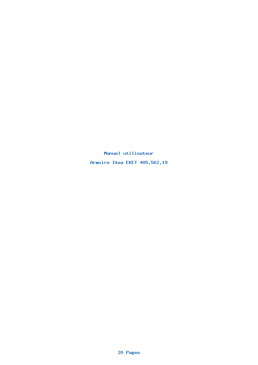 Page 1 de la notice Manuel utilisateur Ikea EKET 405.562.19