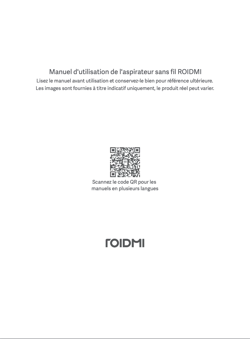 Page 1 de la notice Manuel utilisateur Roidmi S1E