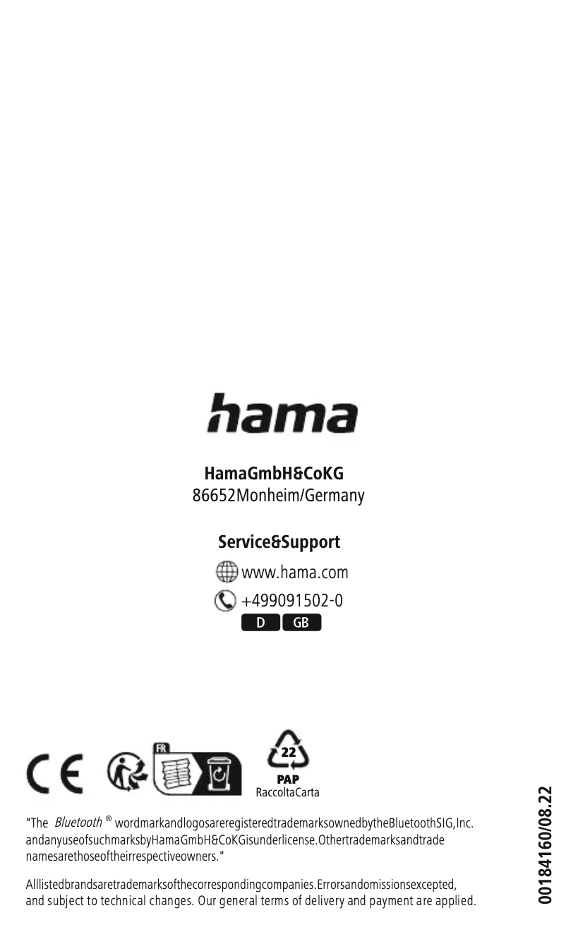 Page 1 de la notice Instructions de sécurité Hama Spirit Focused 00184160