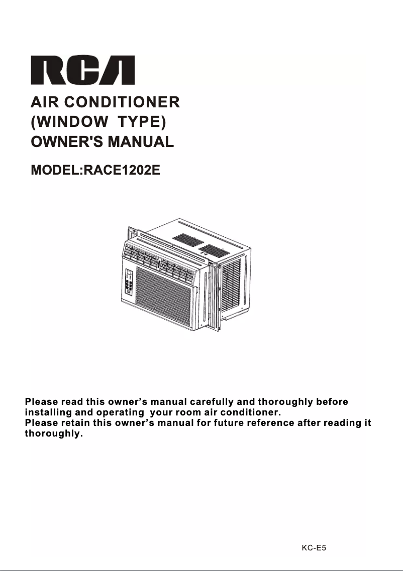 Página 1 del manual Manual de uso y mantenimiento RCA RACE1202E