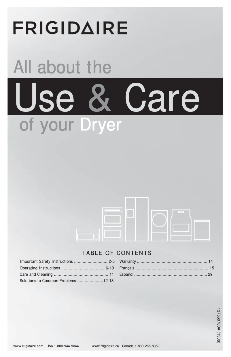 Página 1 del manual Manual de usuario Electrolux FFRE4120S