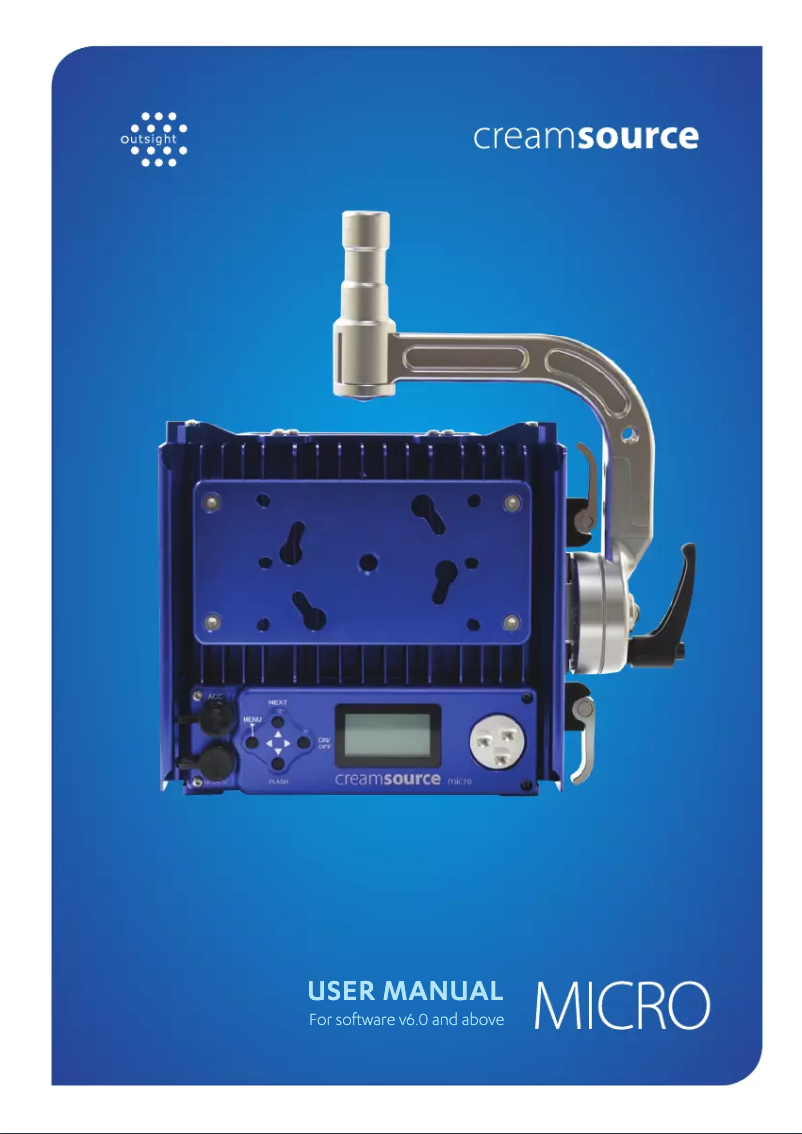 Page 1 de la notice Manuel utilisateur Creamsource Micro Colour