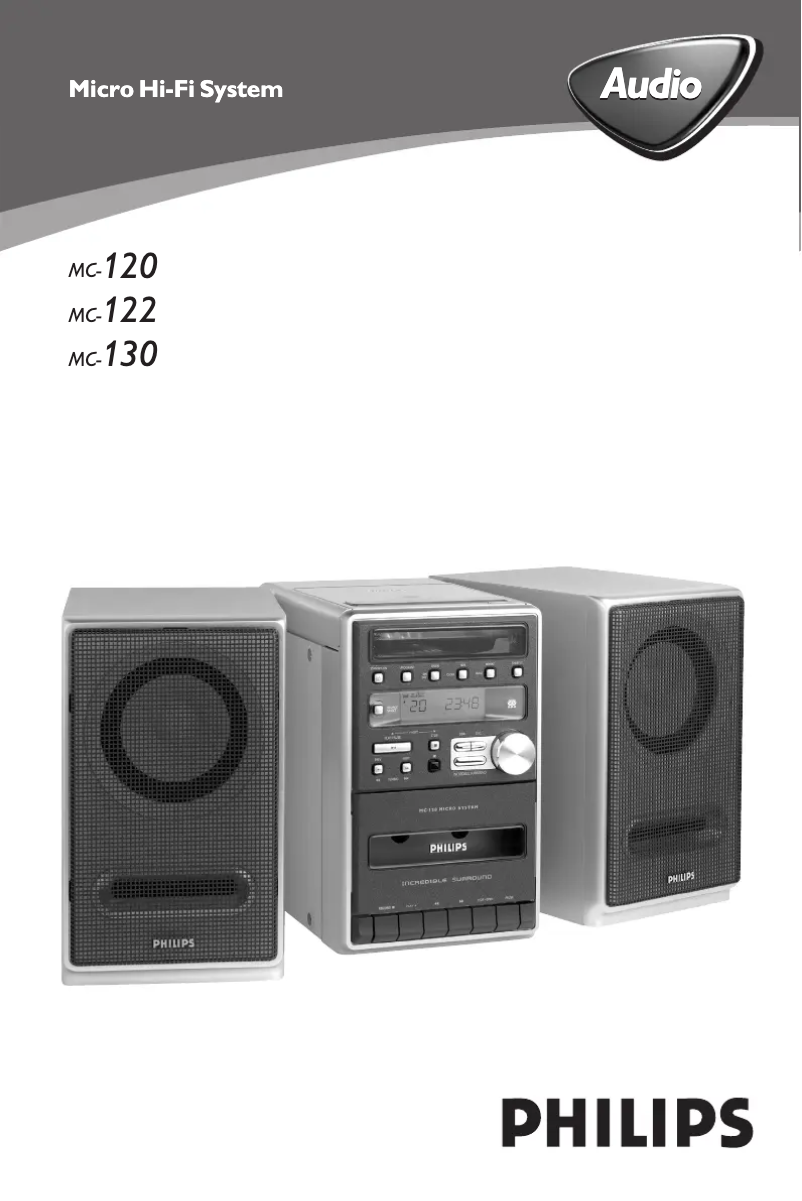 Page 1 de la notice Manuel utilisateur Philips MC-130