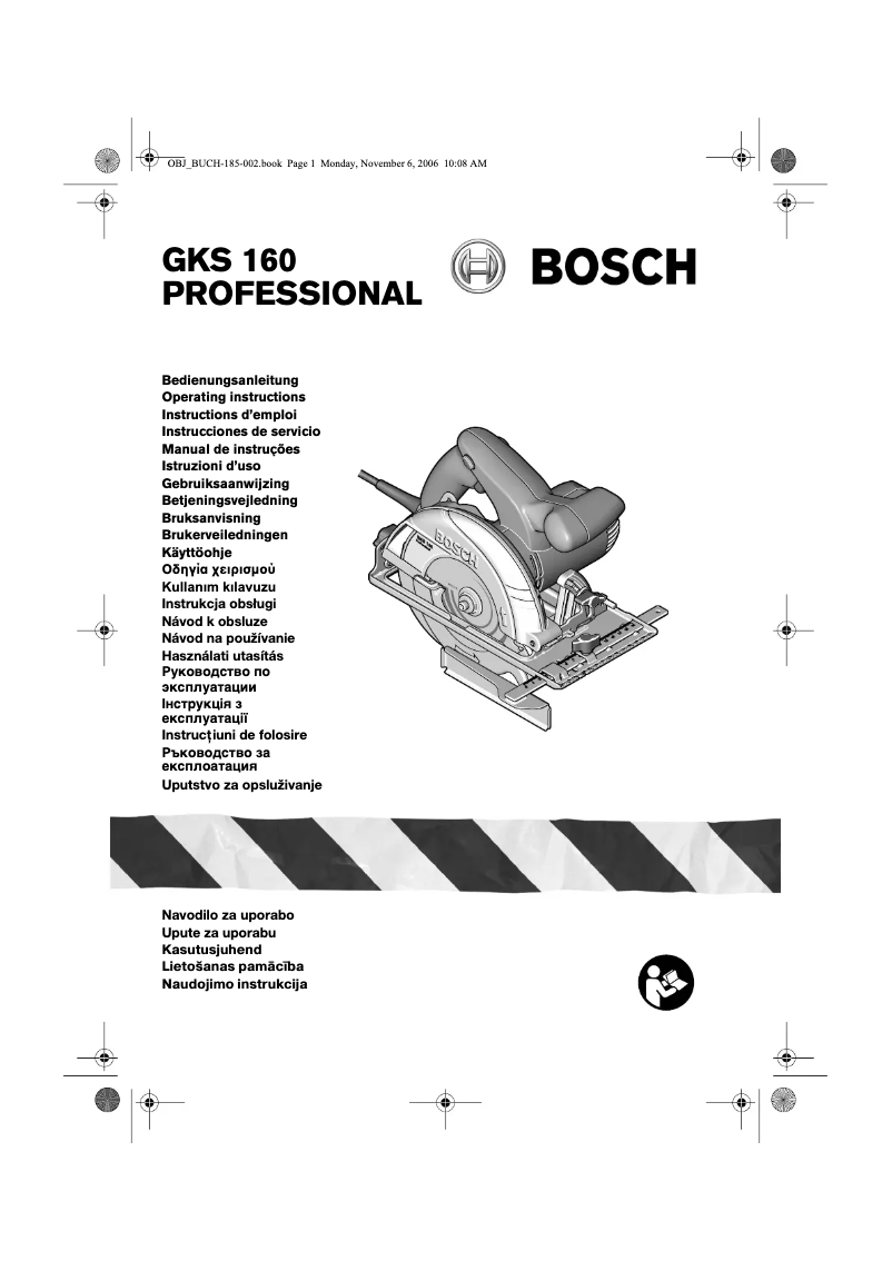 Page 1 de la notice Manuel utilisateur Bosch GKS 160