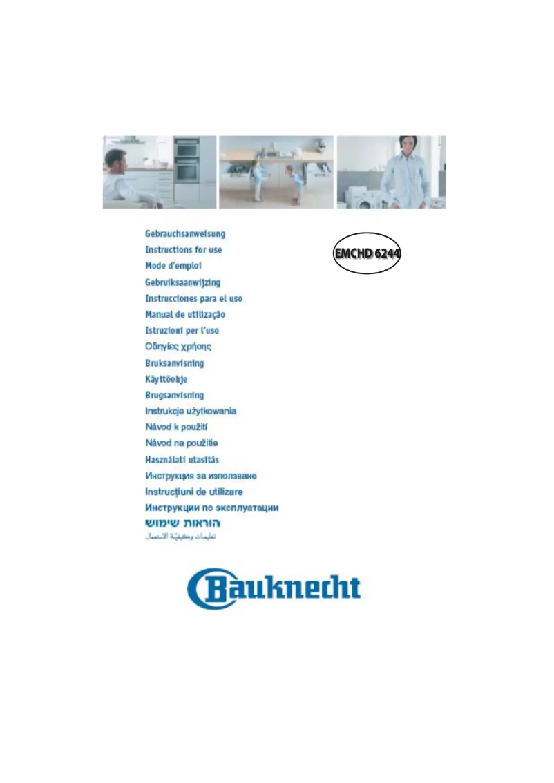 Page 1 of the manual User Manual Bauknecht EMCHD 6244 IN
