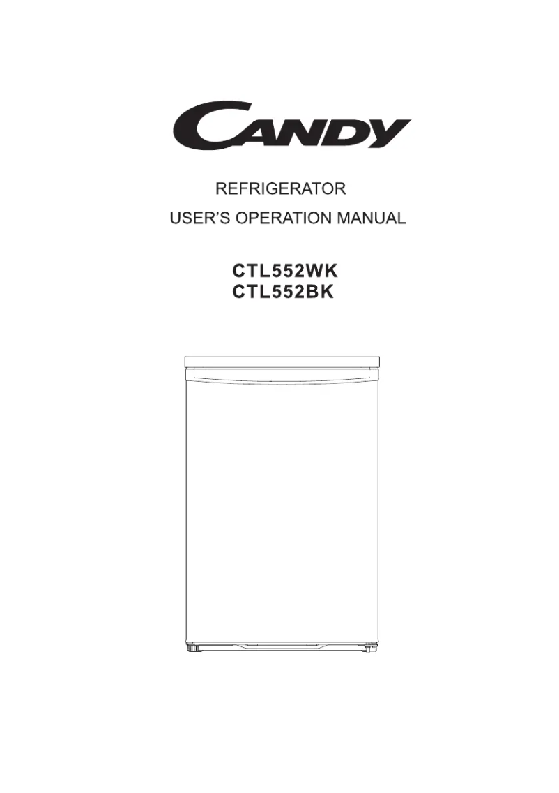 Page 1 of the manual User Manual Candy CTL552WK